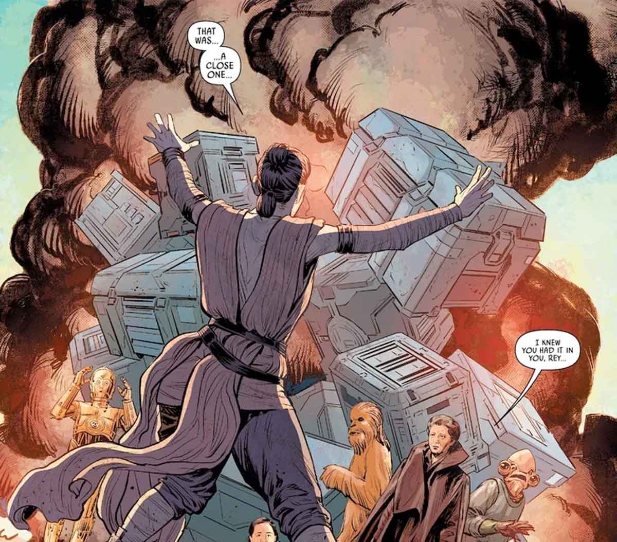 star wars muestra como rey supera a anakin y luke skywalker