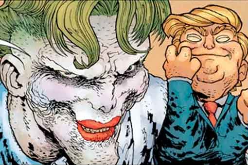 joker y darkseid hacen campaña por donald trump