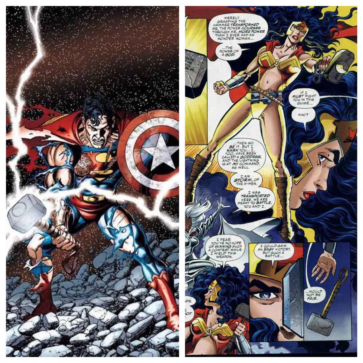 superman y wonder woman thor