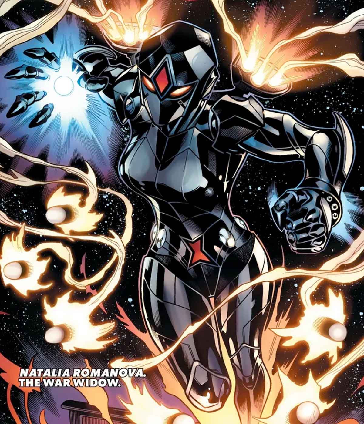 viuda negra obtiene su propia armadura de iron man