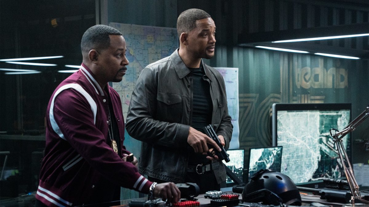 mike lowrey (will smith), marcus burnett (martin lawrence) prepping their new non-lethal weapons in columbia pictures' bad boys for life.