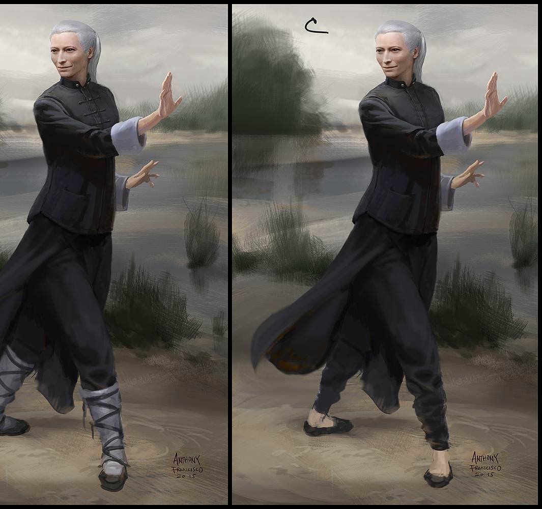 el anciano de tilda swinton