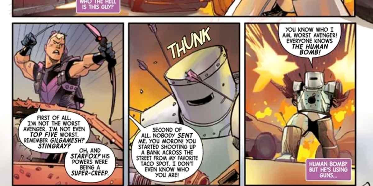 ojo de halcón recuerda a todos que no es el peor vengador