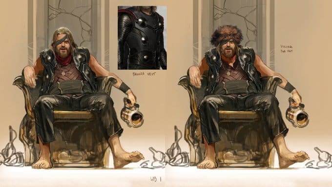 diseño de thor gordo para vengadores: endgame 