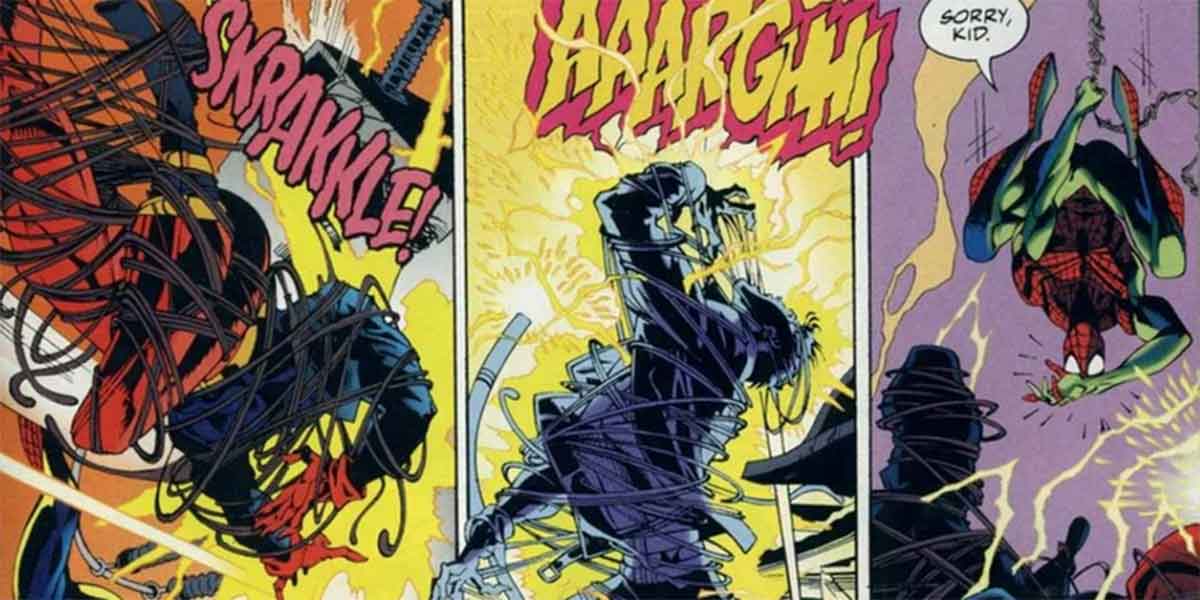 así es la lucha de spider-man contra superboy