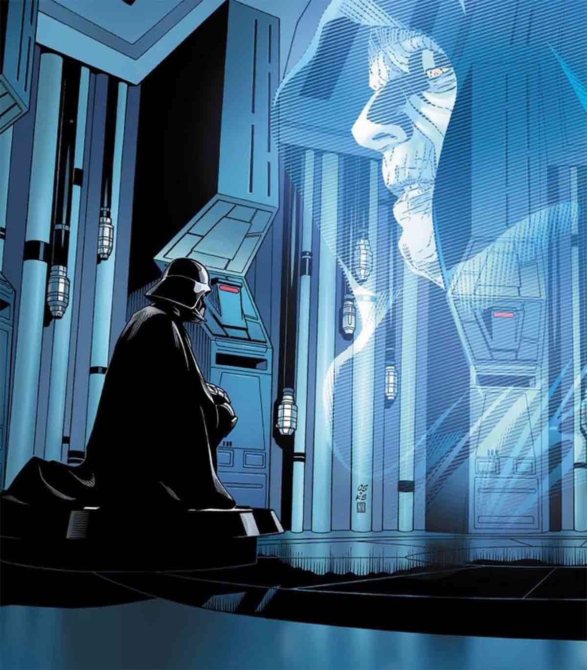 darth vader se arrodilla ante palpatine en el nuevo cómic de star wars