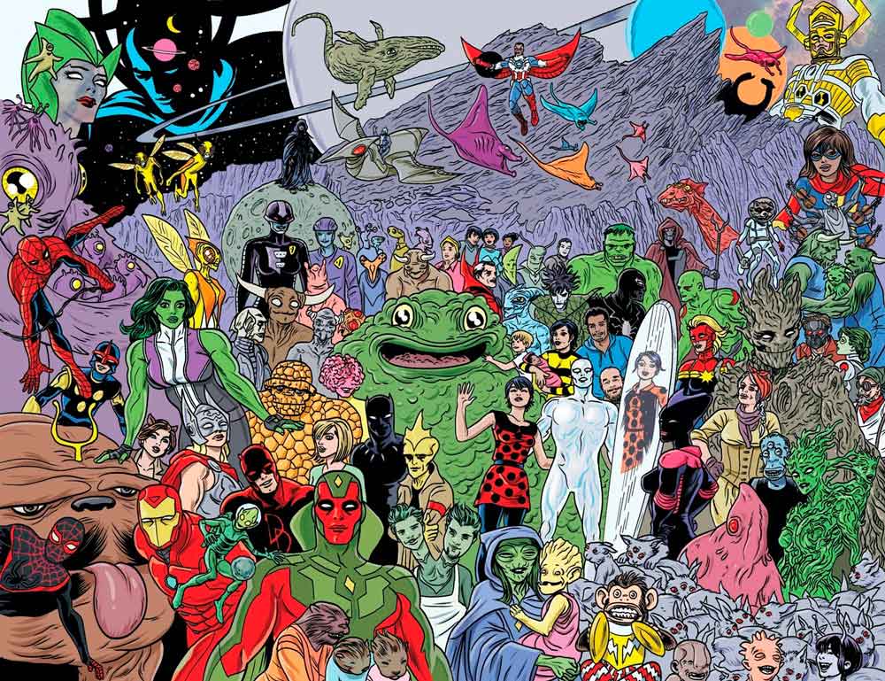 marvel omnibus. estela plateada de dan slott y mike allred