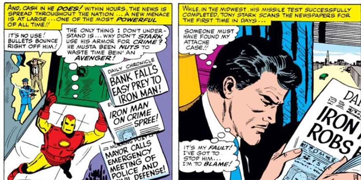 ¿por qué iron man empezó a robar bancos?