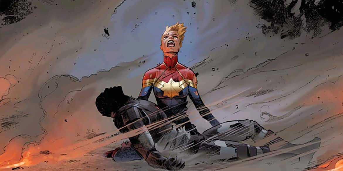 muerte de iron man a manos de carol danvers