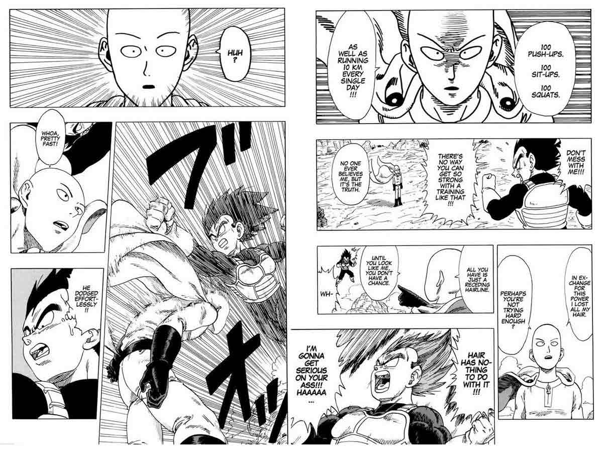 ¡vegeta vs one-punch man! el crossover definitivo