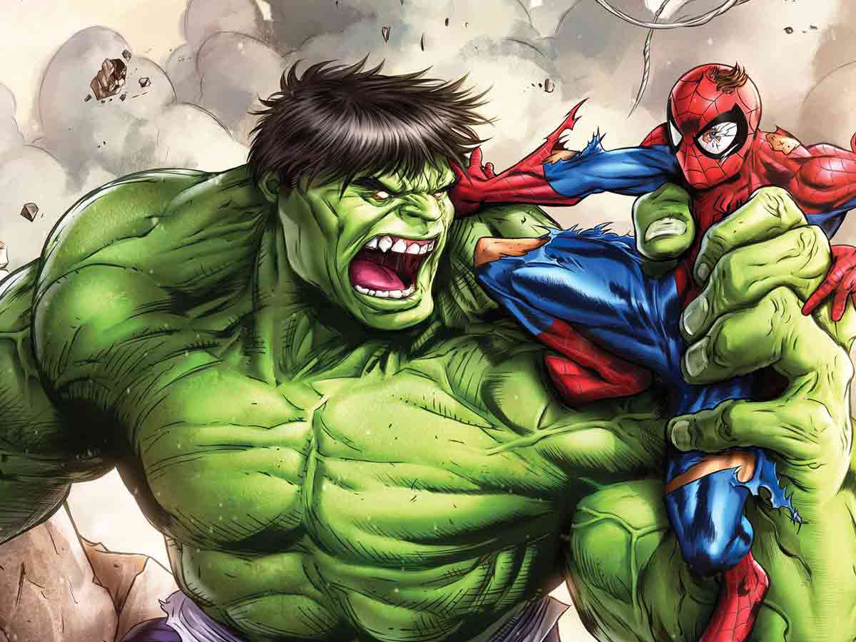 spider-man sacó a hulk de la tierra de un golpe