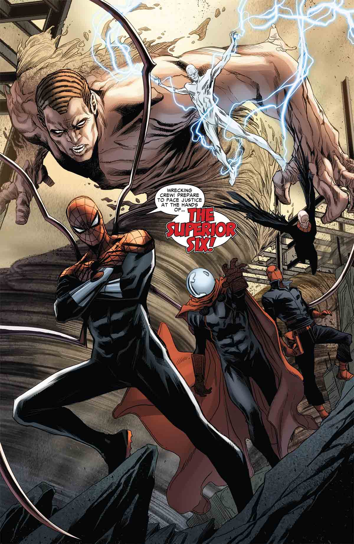 spider-man fue el líder del grupo de villanos los seis siniestros