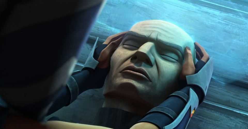 ahsoka removing rexs chip on star wars clone wars temporada 7