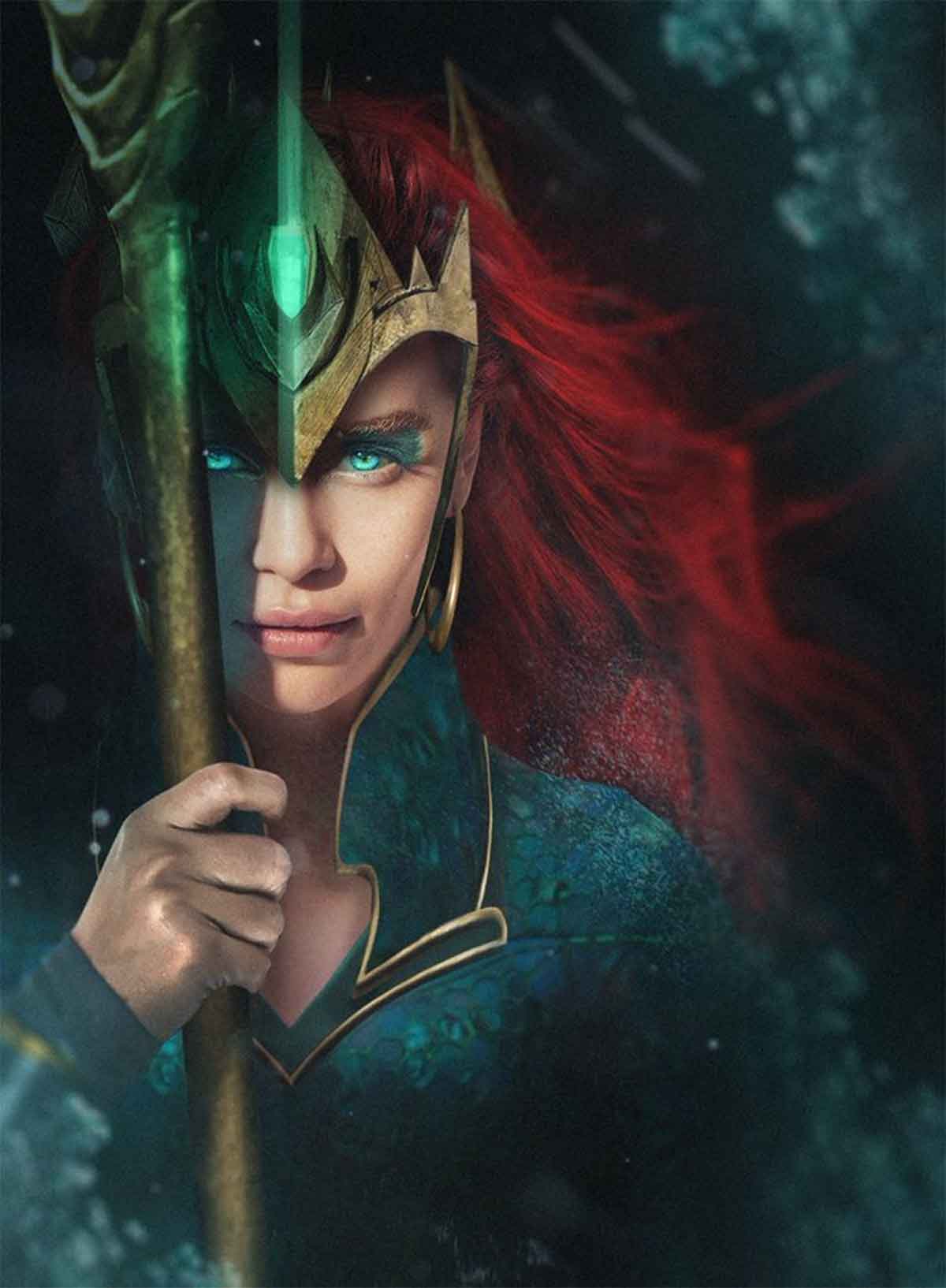 espectacular fan art de emilia clarke como mera en aquaman 2