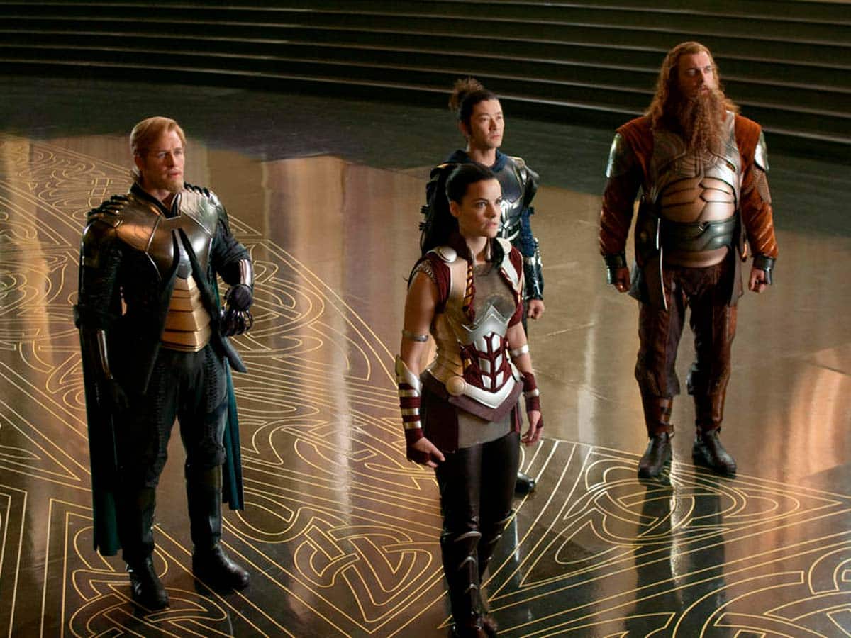 thor: los tres guerreros y lady sif