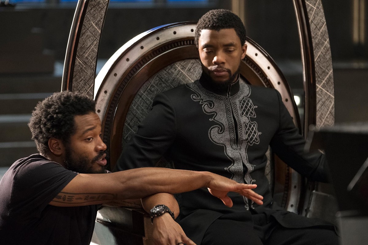 ryan coogler, director de black panther junto a chadwick boseman