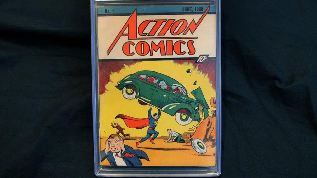 tomo de action comics # 1, la primera aparición de superman