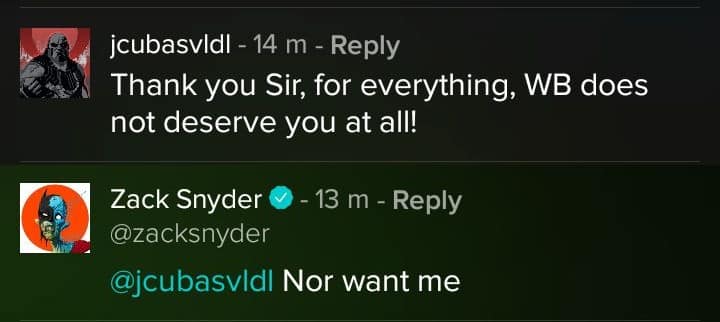 zack snyder confirma que nunca veremos el snyderverse