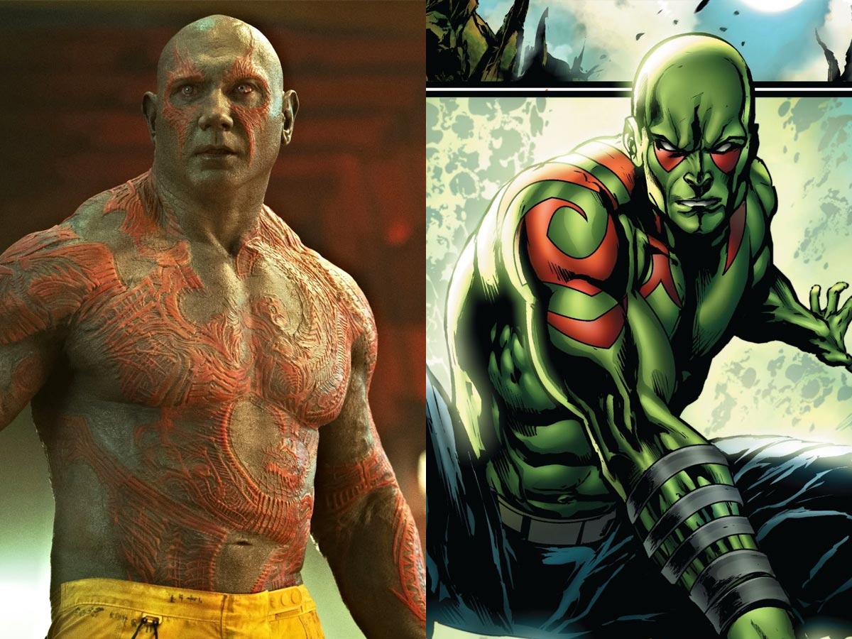 motivo real por el que drax de guardianes de la galaxia no es verde