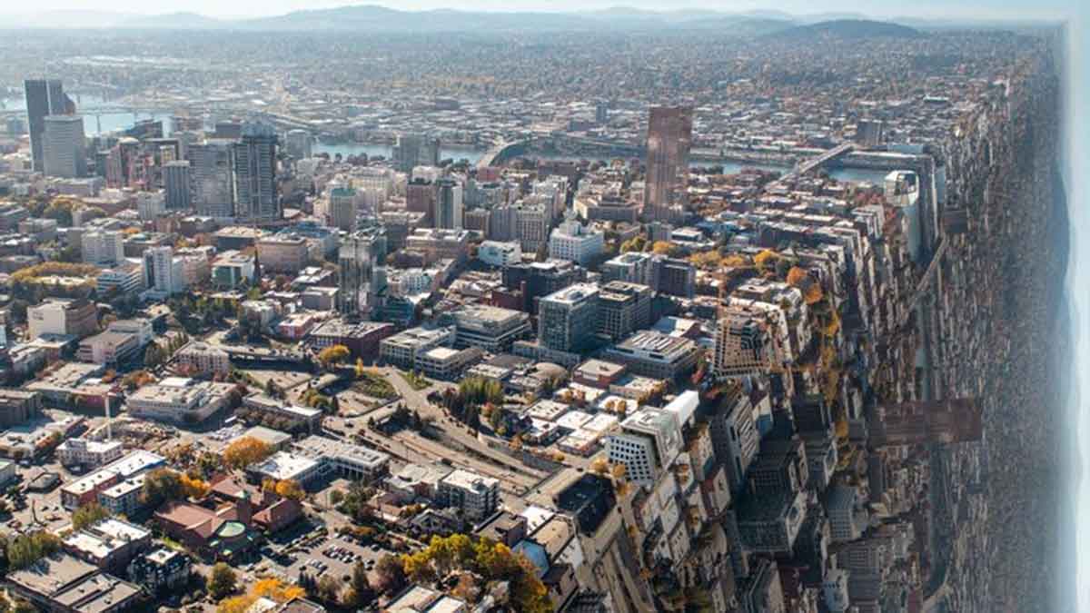 espectaculares imágenes de ciudades famosas dobladas