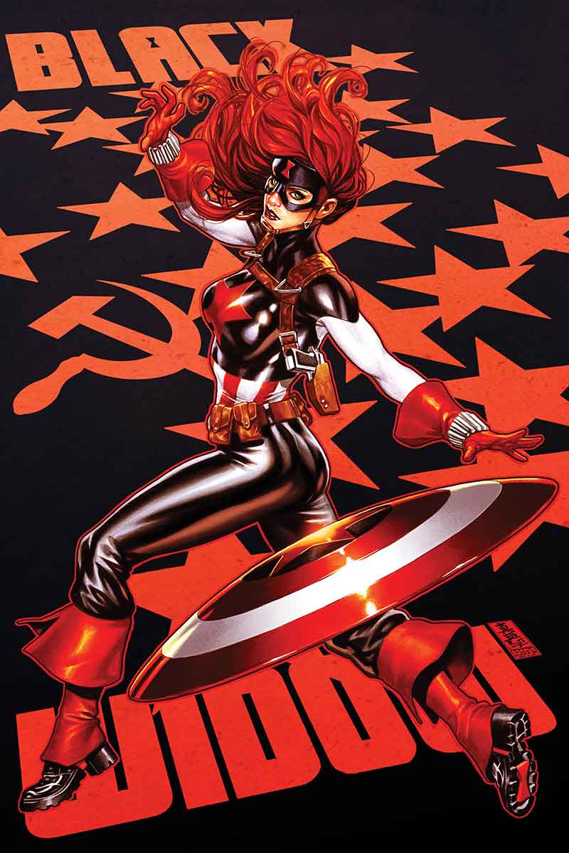 viuda negra se convierte en capitán américa