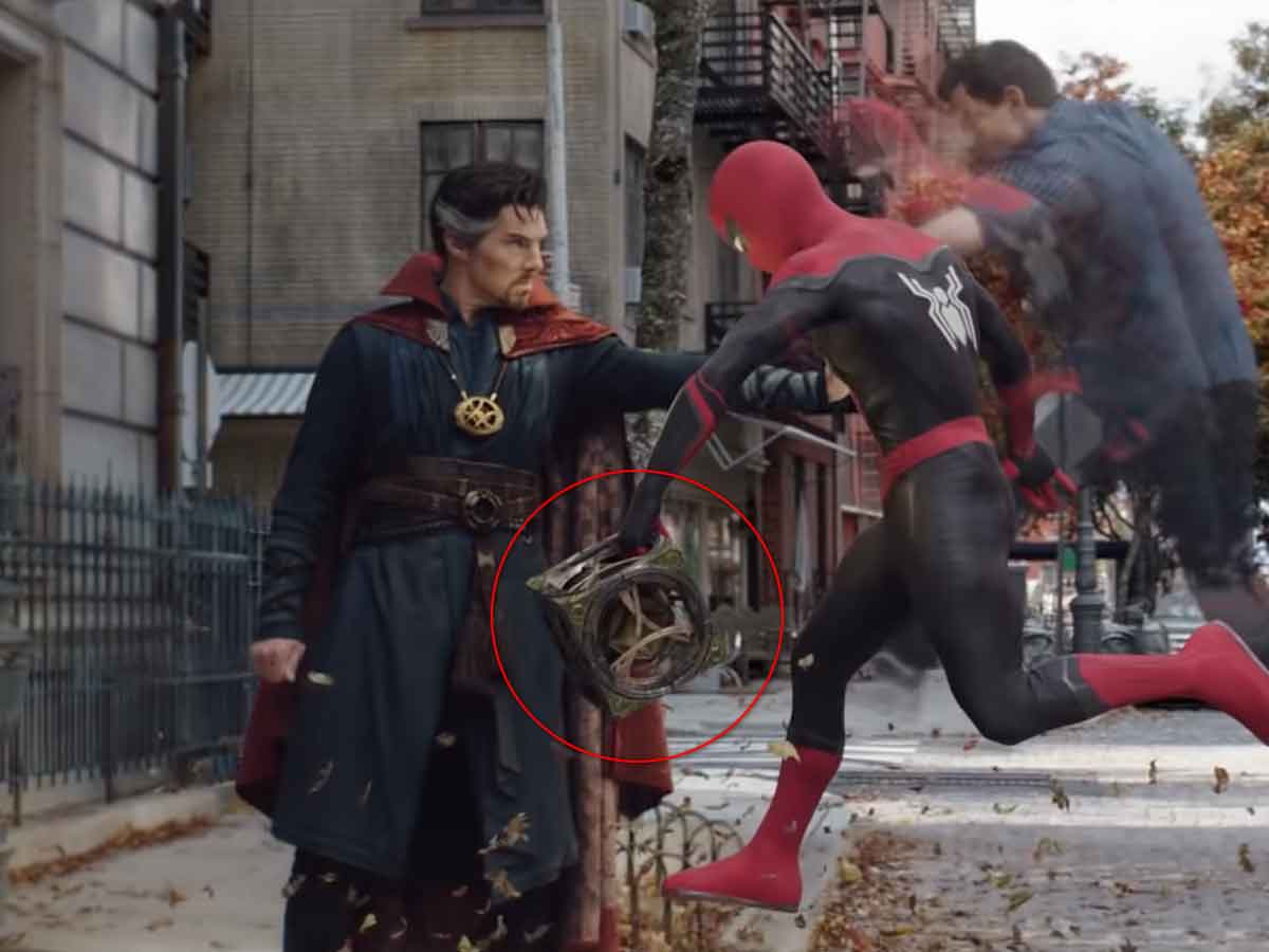 caja del doctor strange en spider-man: sin camino a casa