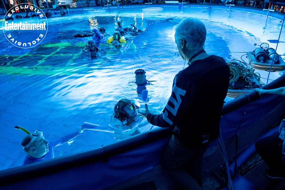director james cameron en el set de 20th century studios' avatar 2.