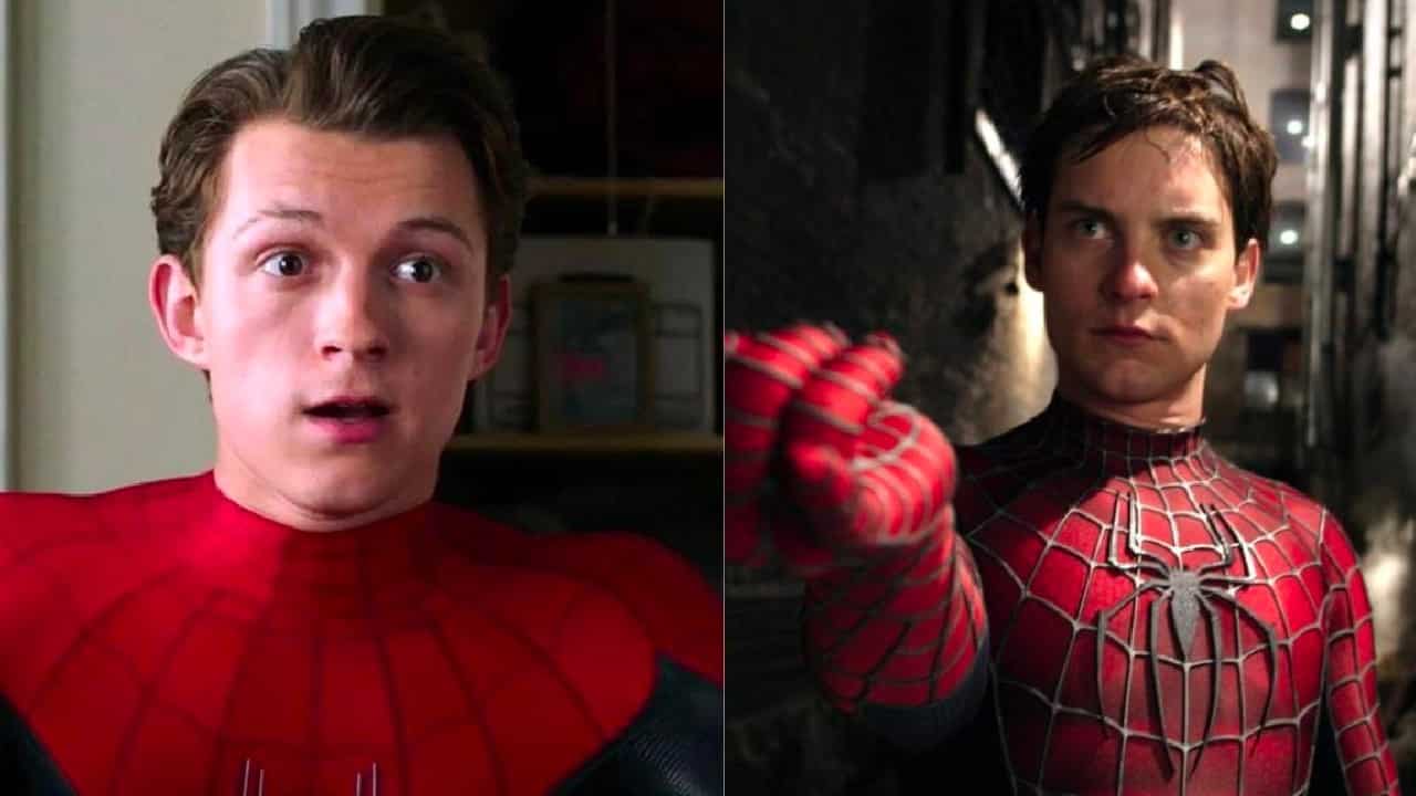 spider-man: tom holland comparte un divertido meme de tobey maguire