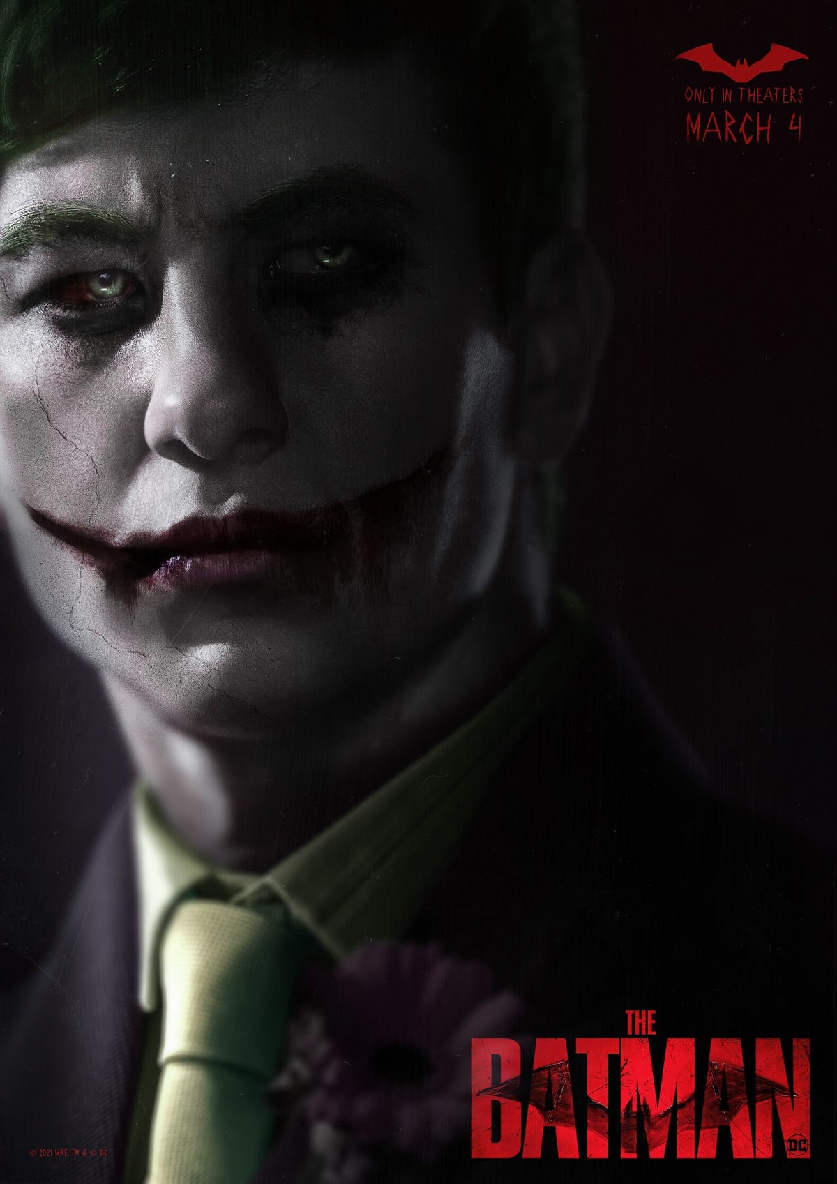 the batman: fan art del joker de barry keoghan