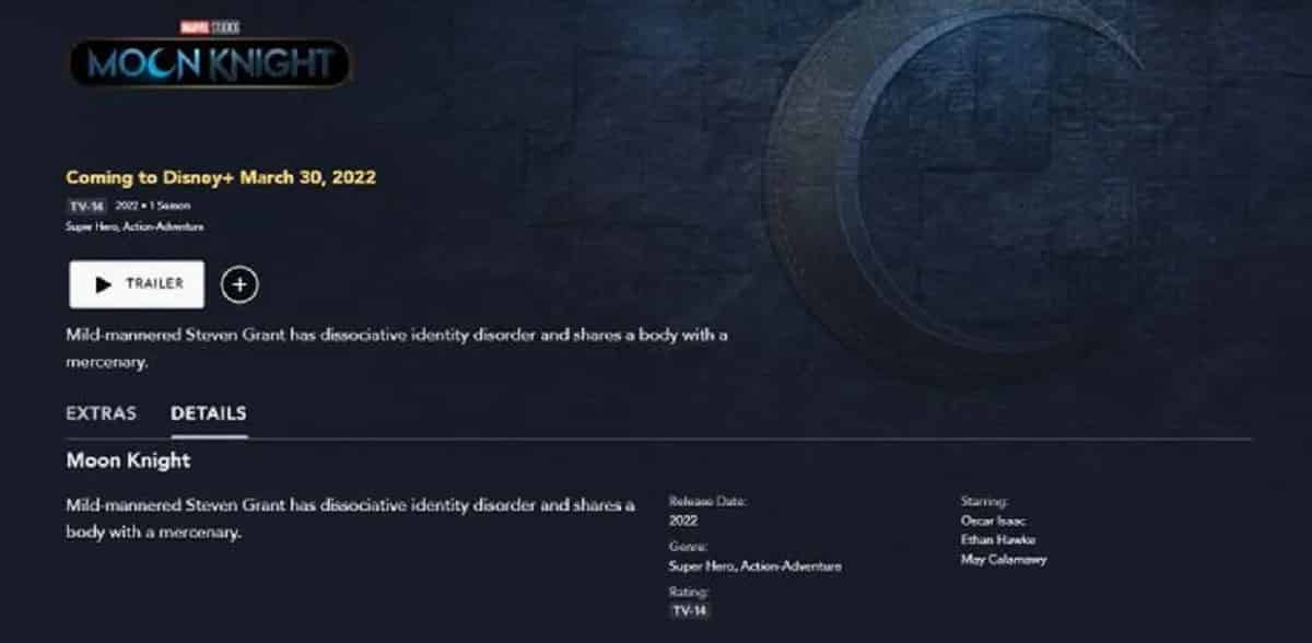 calificación por edades de caballero luna (marvel studios)
