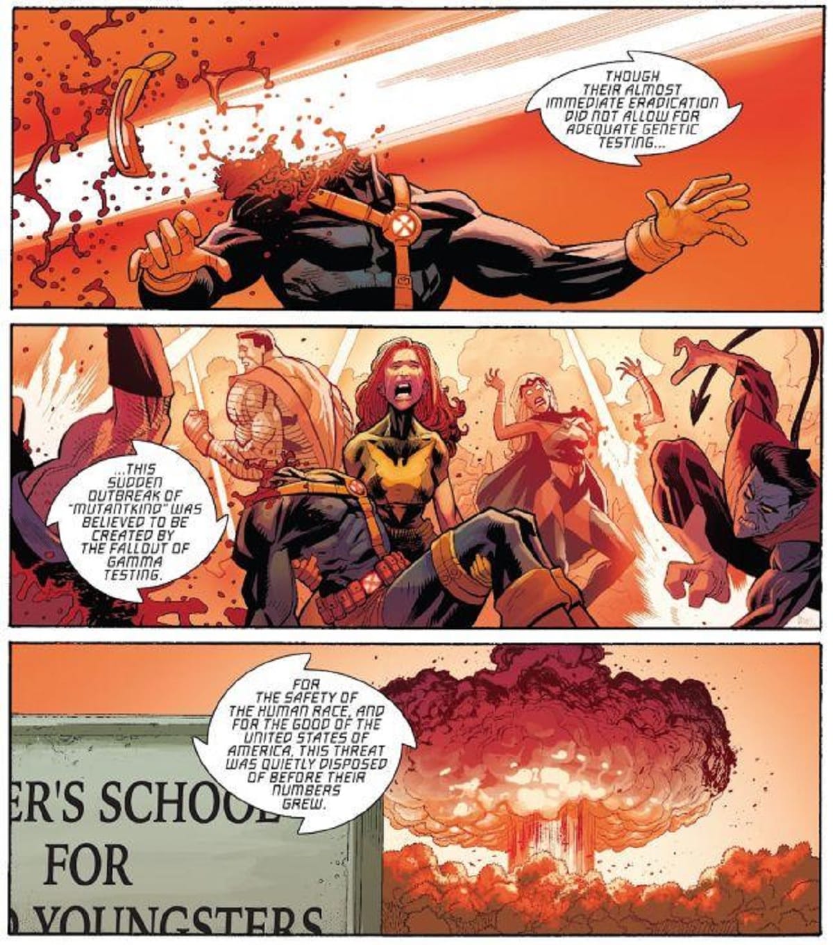 la muerte de los x-men en marvel comics