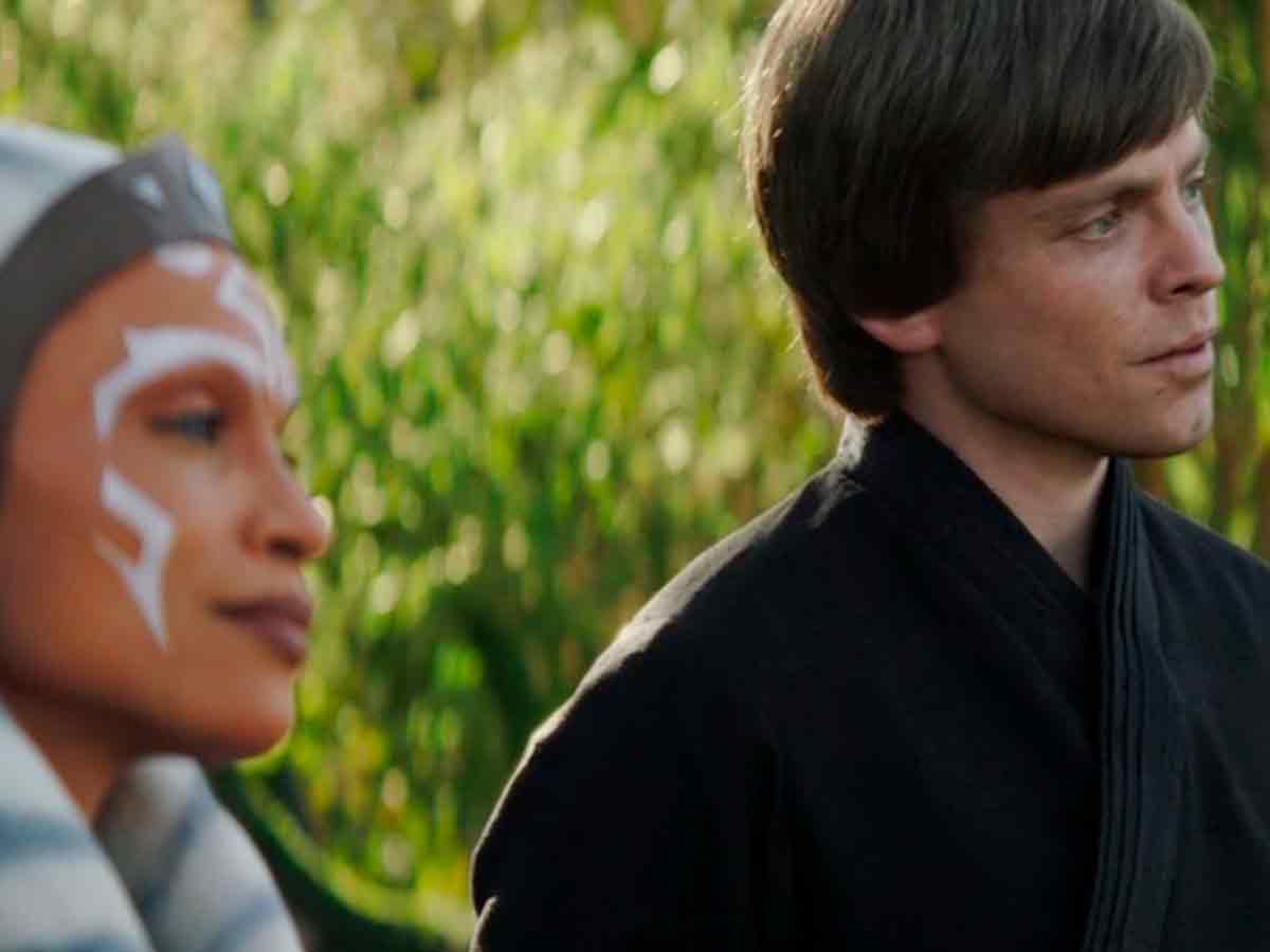 fotograma de el libro de boba fett: luke skywalker y ahsoka tano - copyright lucasfilm