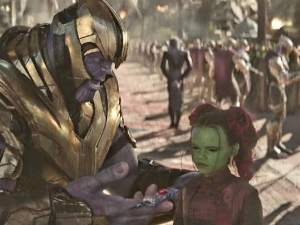 thanos y gamora (james gunn - marvel studios)