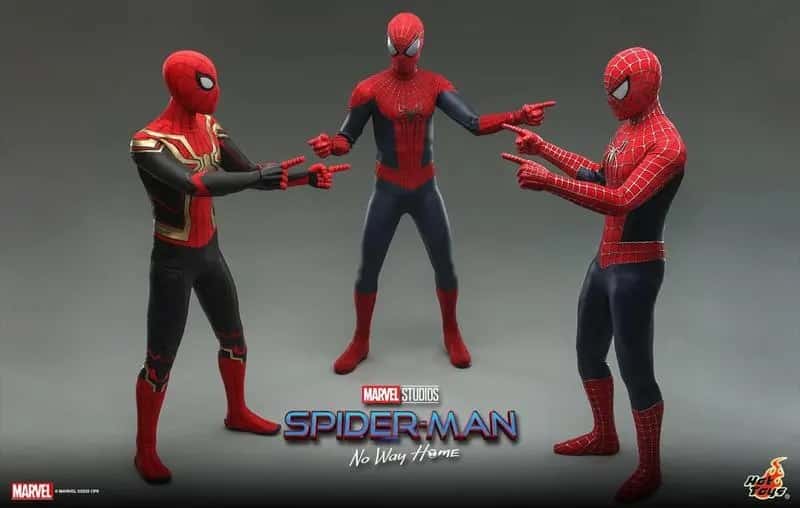 el meme con las hot toys de spider-man: no way home