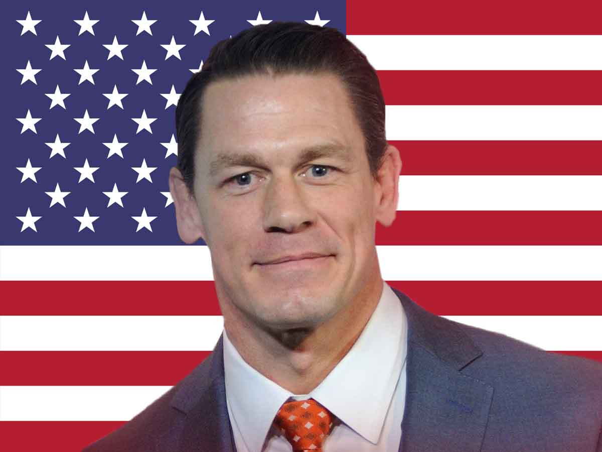 john cena (imagen de cordonpress) y la bandera de estados unidos