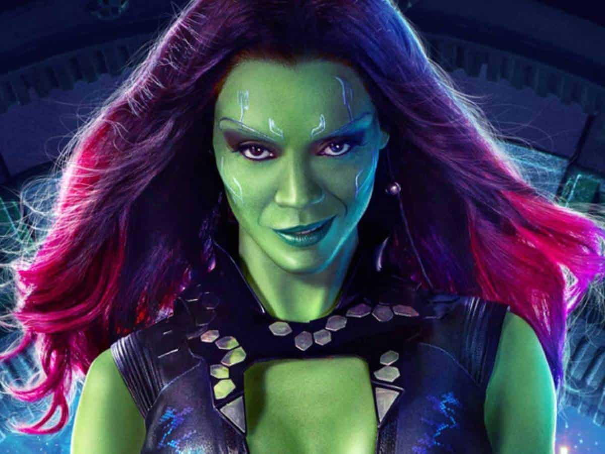 zoe saldana como gamora en marvel