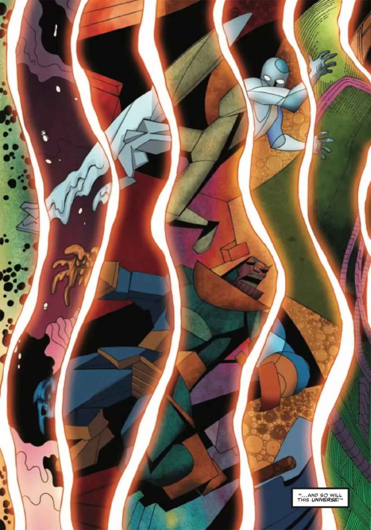 thanos y silver surfer en marvel