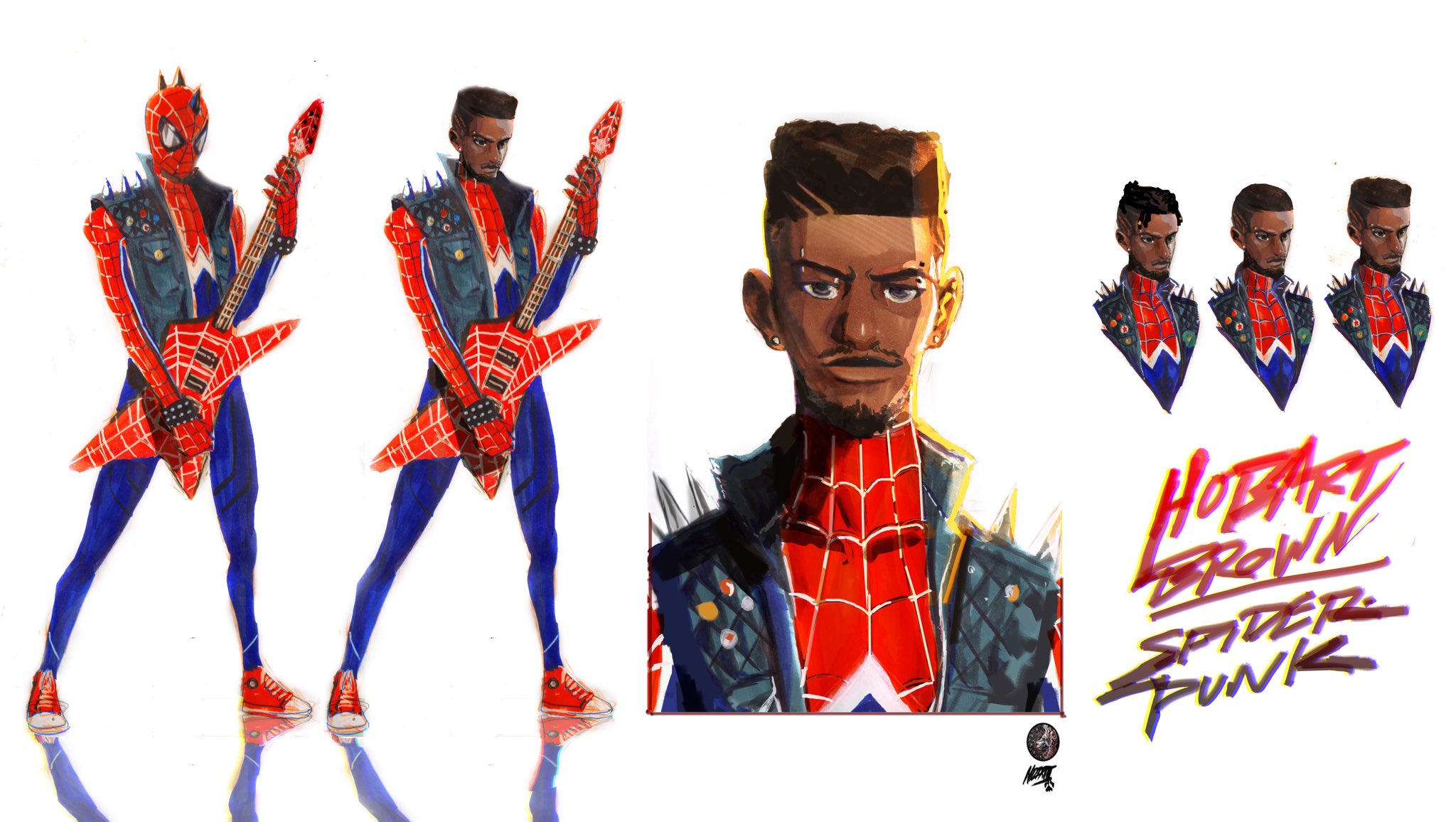 concept art spider-verse 2 - spider-punk