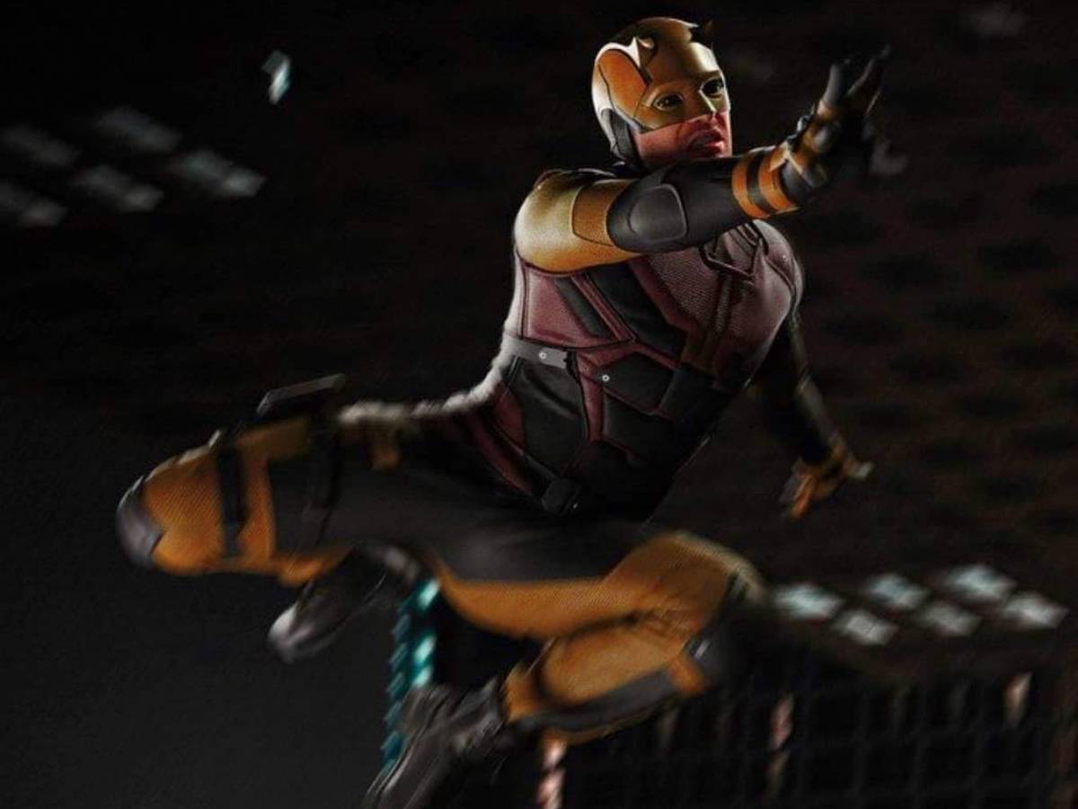 el traje rojo y amarillo de daredevil en marvel studios