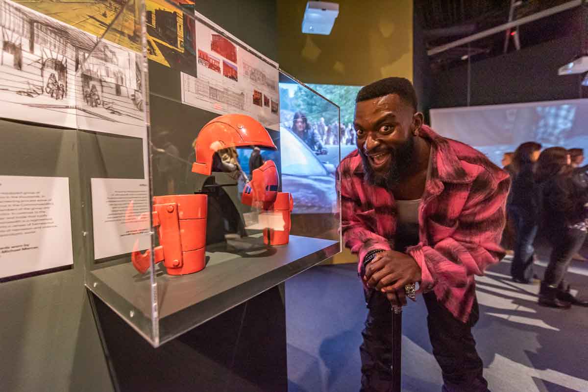 michael james shaw visits the living with the walking dead exhibition