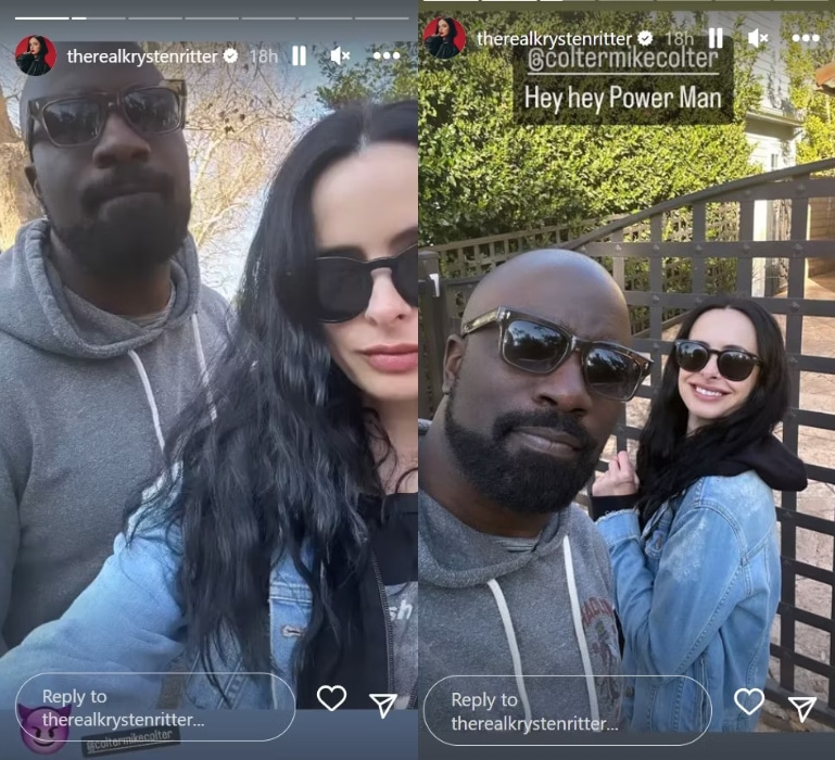 mike colter (luke cage) y krysten ritter (jessica jones)