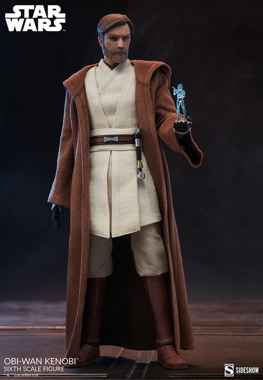 star wars the clone wars figura 1/6 obi-wan kenobi sideshow 30 cm