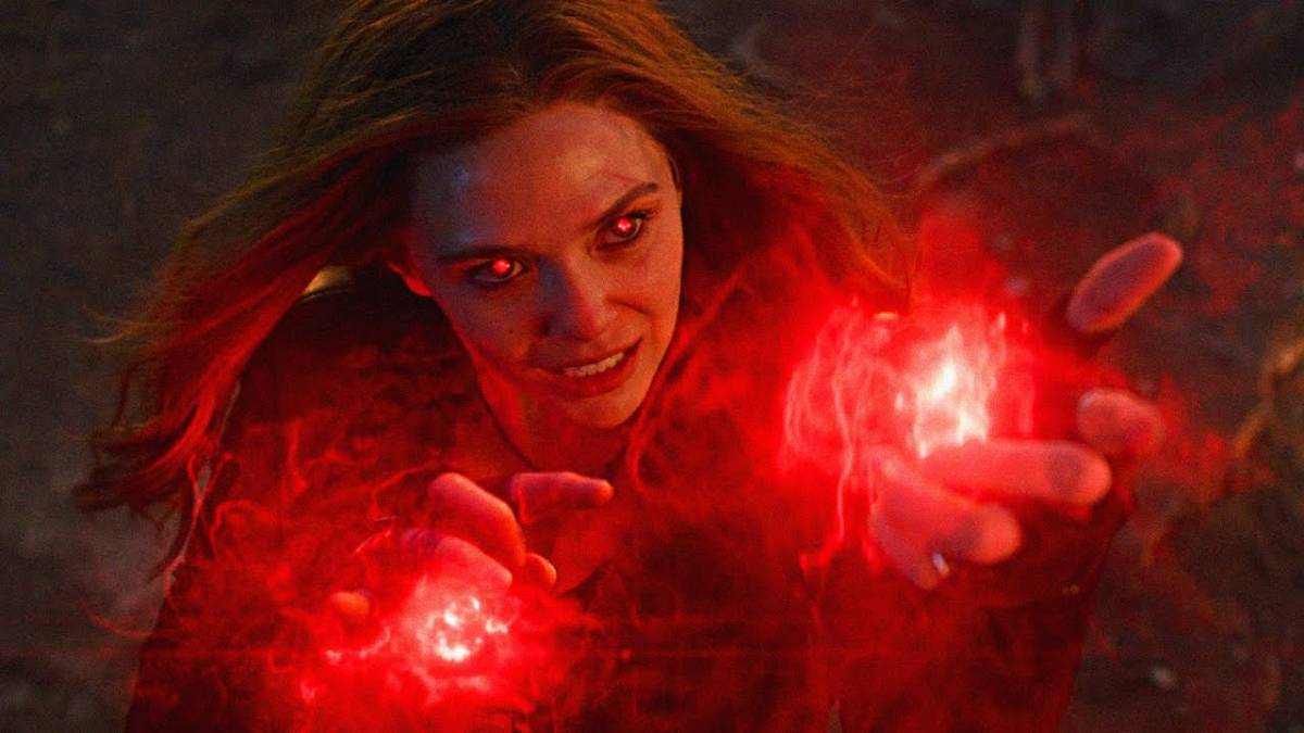 elizabeth olsen como wanda en vengadores: endgame