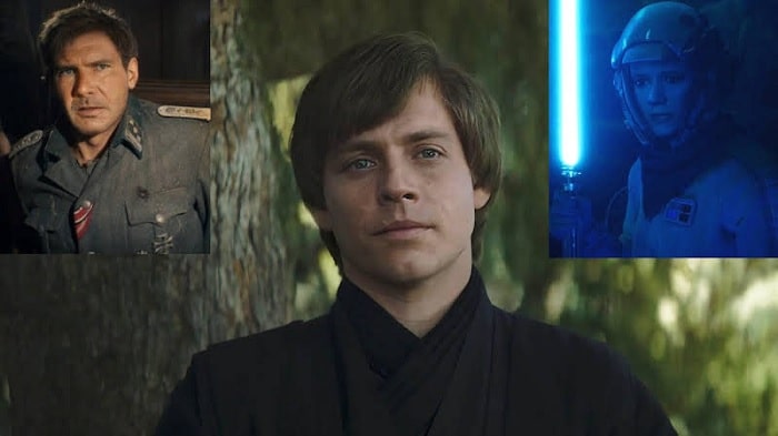 el trío de personajes de star wars