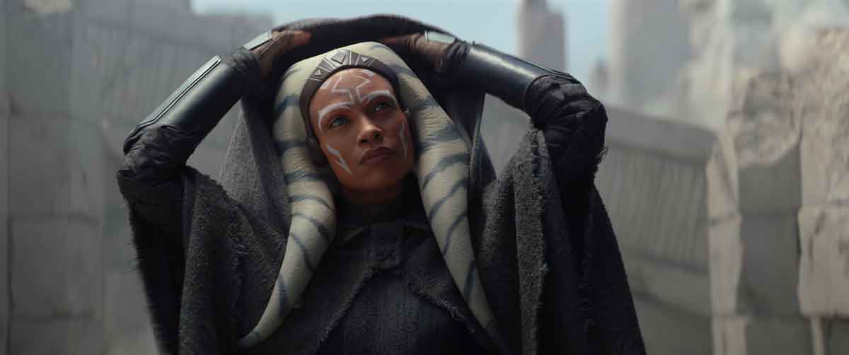 rosario dawson is ahsoka tano in lucasfilm's ahsoka, exclusively on disney+. ©2023 lucasfilm ltd. & tm. all rights reserved.