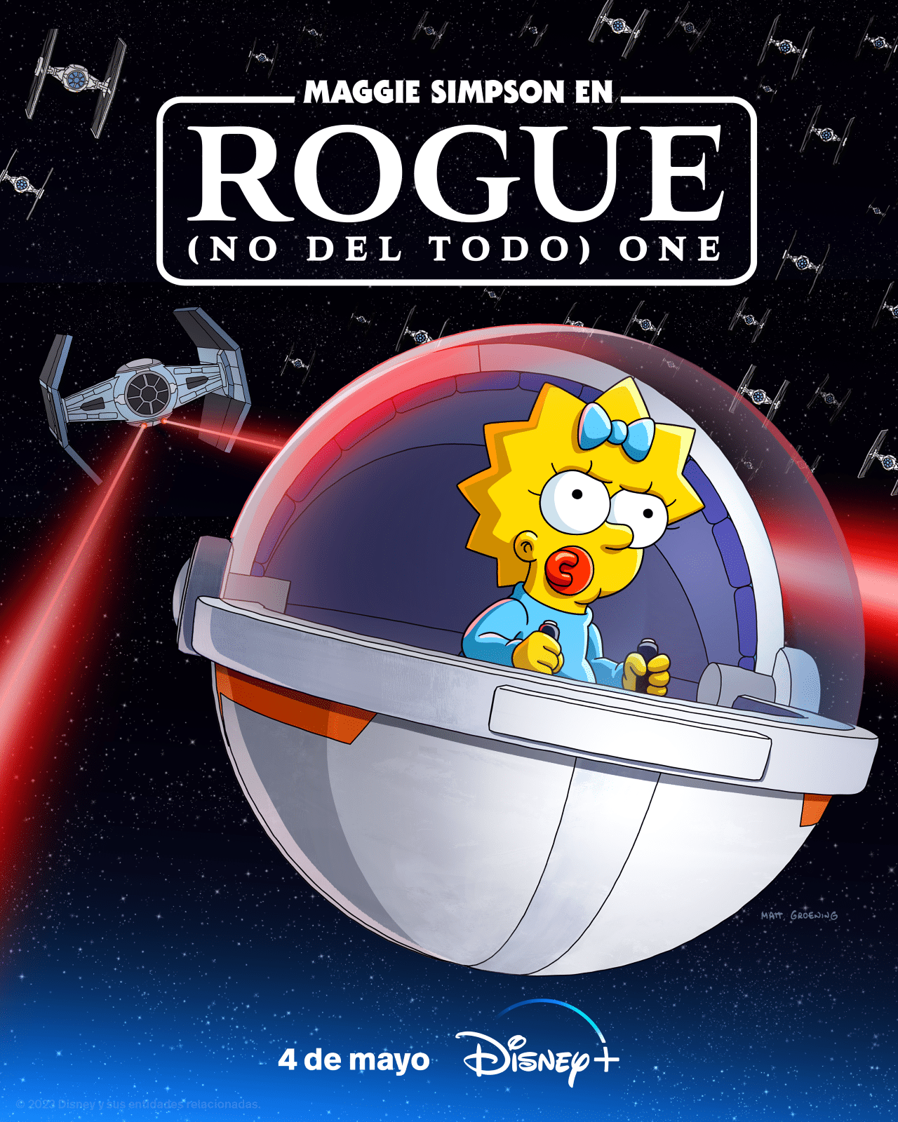 Estos son los estrenos en Disney+ para este Star Wars Day 2023 maggie simpson en “rogue (no del todo) one”