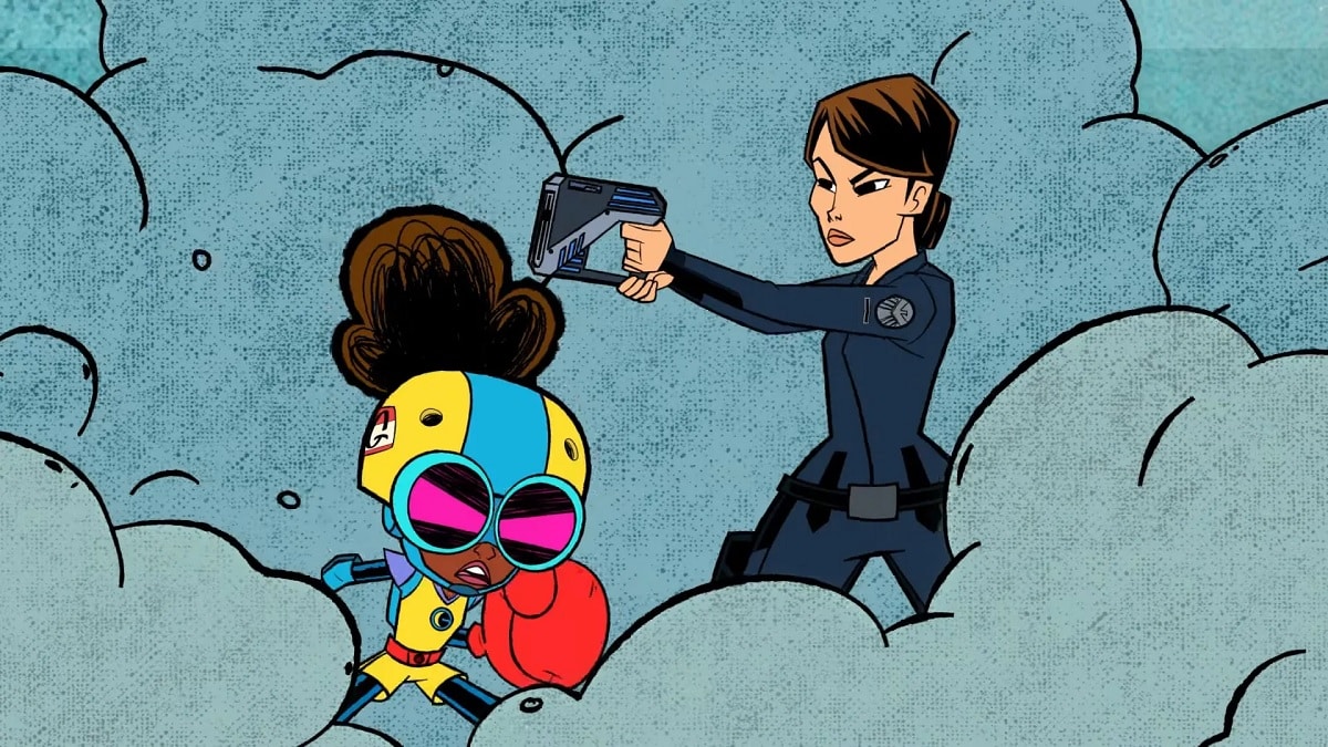 maria hill (cobie smulders) en animación de marvel