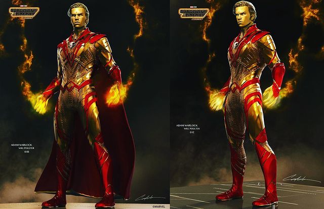 diseños finales para adam warlock en guardianes de la galaxia vol 3