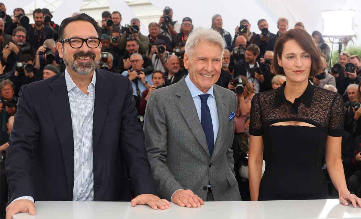 james mangold, harrison ford y phoebe waller-bridge