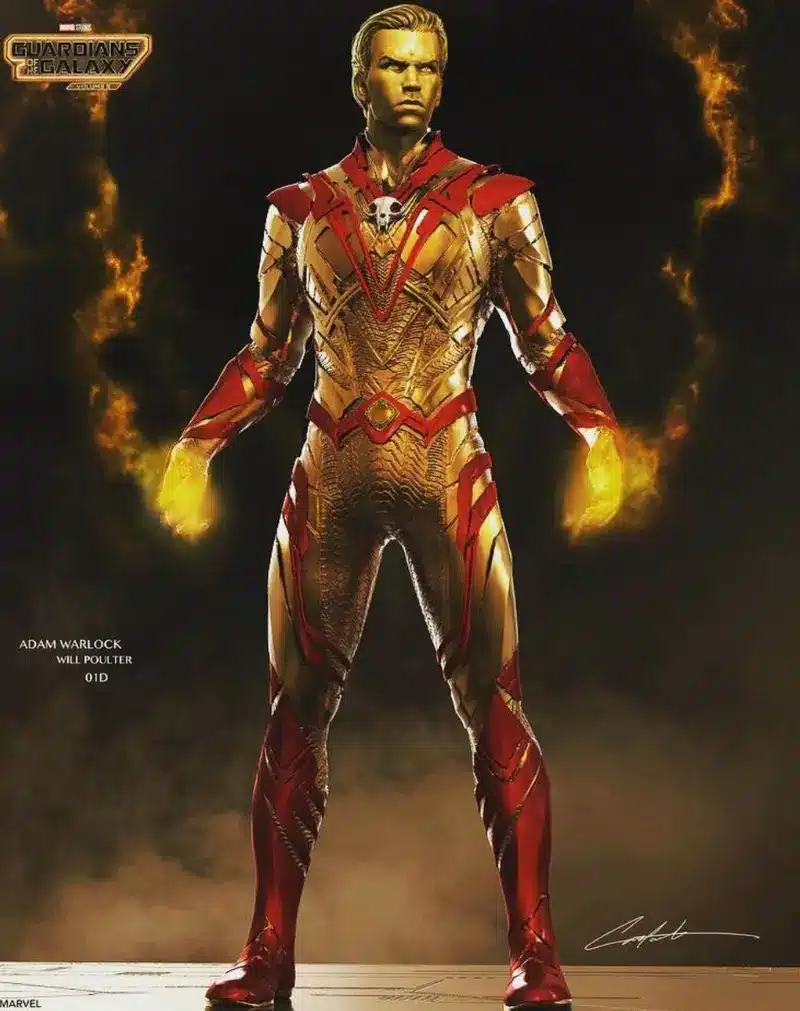 diseños finales para adam warlock en guardianes de la galaxia vol 3